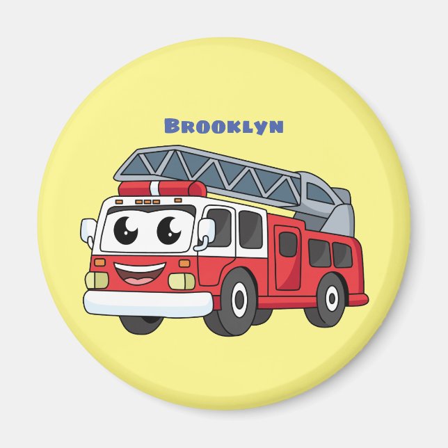 Íman Animação de bombeiros felizes (Frente)