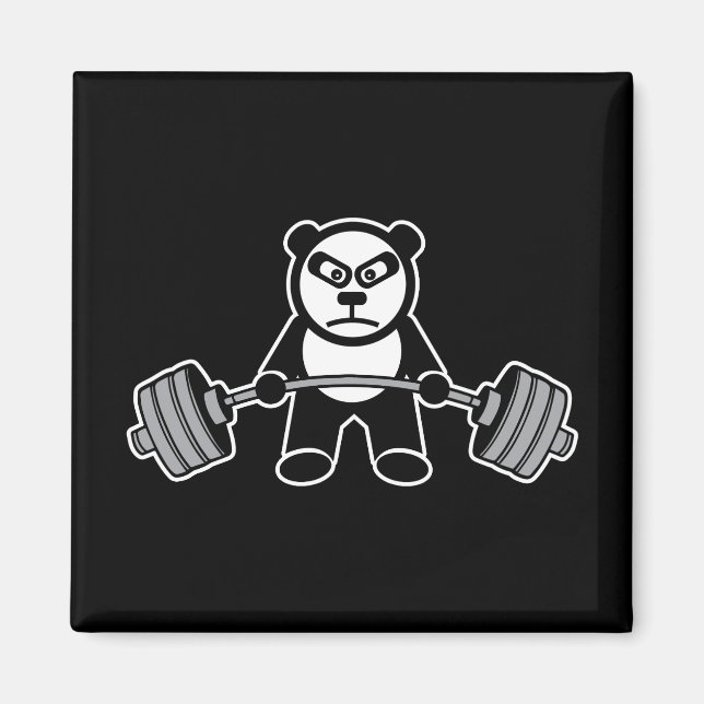 Íman Animação do Urso Panda Levantado - Esboço (Frente)