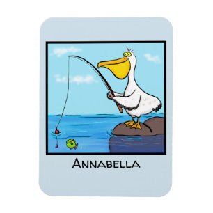 Íman Animação pelicana de pesca