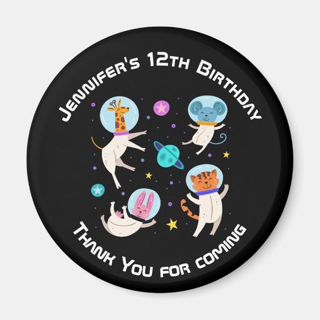 Íman Animais de Astronauta Cons no Evento Espacial Obri (Frente)