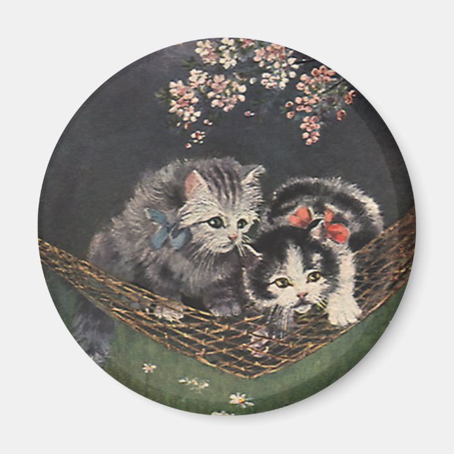 Íman Animais de estimação, Gato de mesa ou Gatinhos em  (Frente)