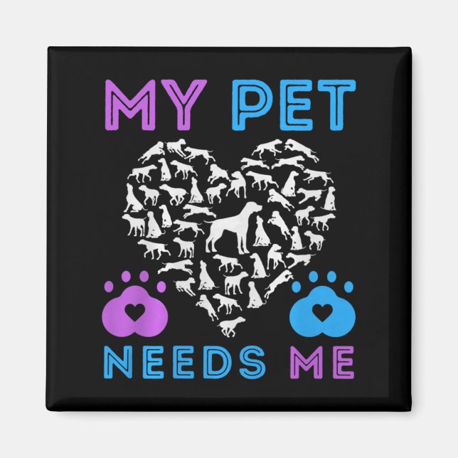 Íman Animais de Estimação Precisam Animais de Apoio Emo (Frente)