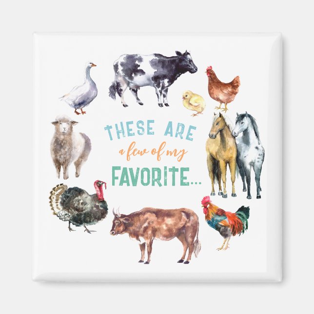 Íman Animais de fazenda Estas são algumas das minhas aq (Frente)