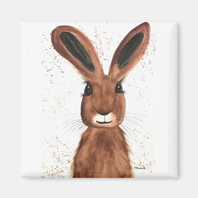 Íman Animais de lebre castanho (Frente)