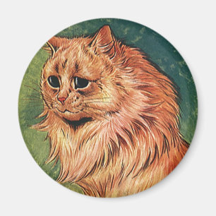 Íman Animais De Pet Vintage, Gato Laranja De Cabelo Lon