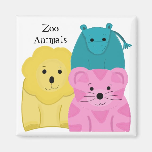 Íman Animais de Zoológico Bebês (Frente)