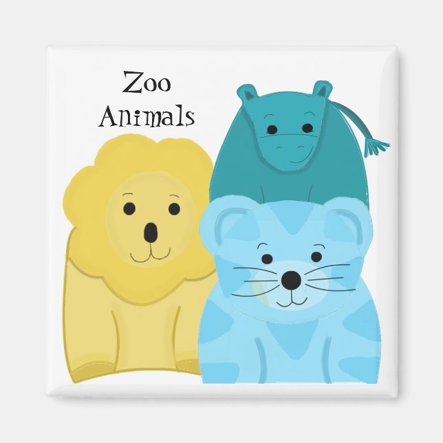 Íman Animais de Zoológico Bebês (Frente)