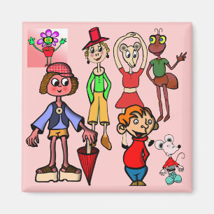 Íman animais dos desenhos animados do ímã