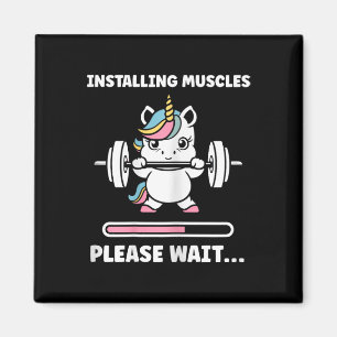 Íman Animais Instalando Músculos Fitness Musculação Não