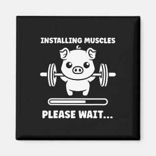 Íman Animais Instalando Músculos Fitness Musculação Por