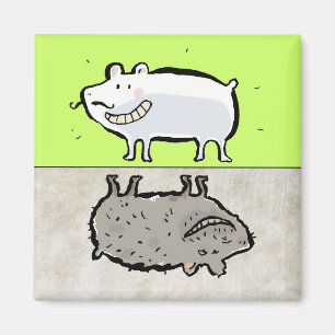 Íman animais limpos/sujos (máquina de lavar louça)