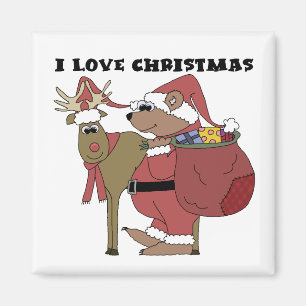 Íman Animais que adoro Camisetas de Natal e presentes