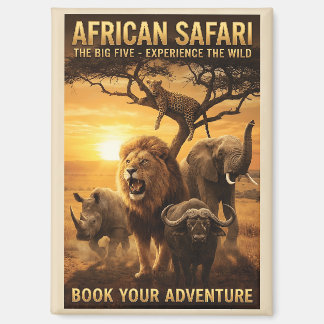 Íman Animais Selvagens Big Five da Safari Africana