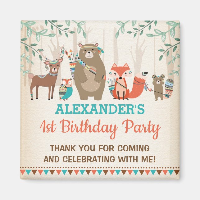 Íman Animais Selvagens De Florestas Tribais Selvagens D (Frente)