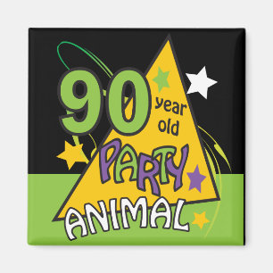 Íman Animal de festa de 90 anos  Aniversário de 90