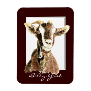 Íman Animal engraçado da cabra de Billy da aguarela
