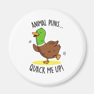 Íman Animal Puns Quack Up Cute PUn