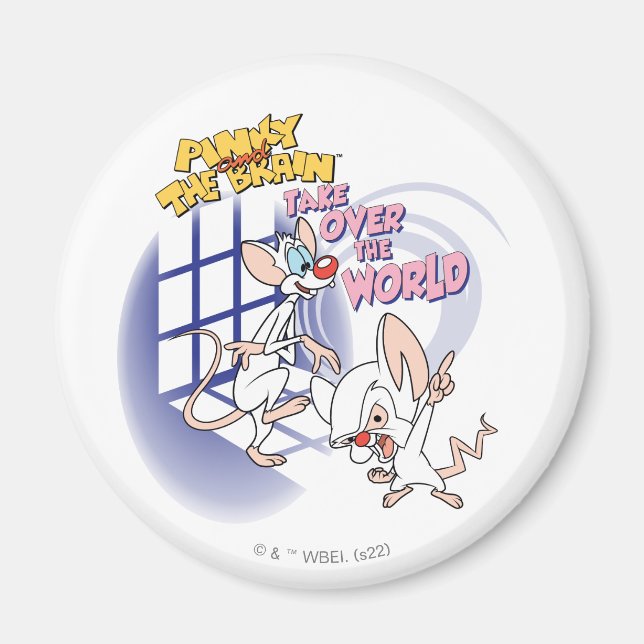 Íman Animaniacs | Assumir O Gráfico Mundial (Frente)