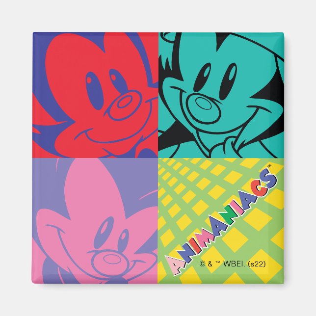 Íman Animaniacs | Warner Siblings Pop Art Graphic (Frente)