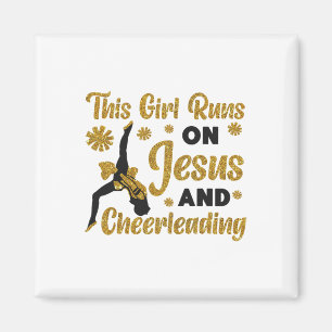 Íman Animar Cheerleading Jesus Fé Cristã Esta Garota