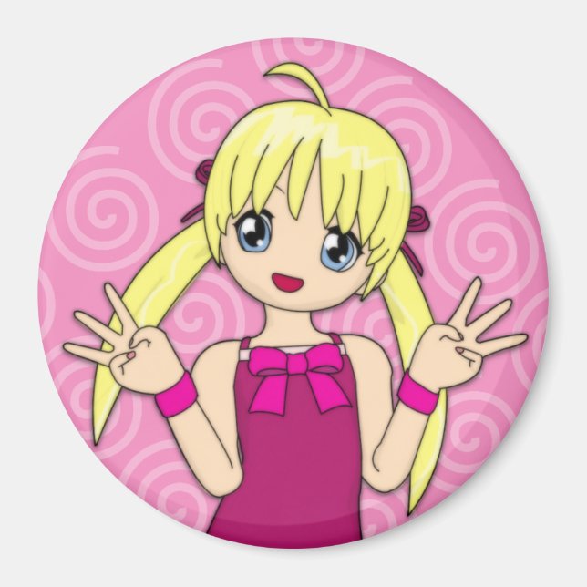 Íman Anime Birthday Magnet (Frente)