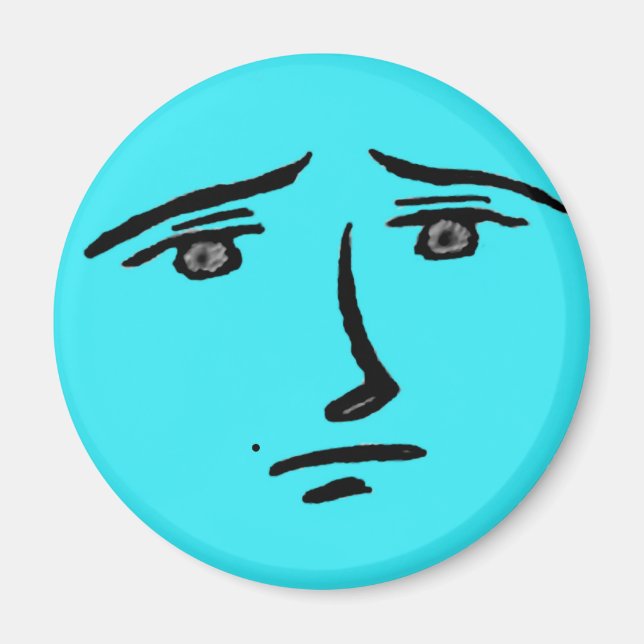 Íman Anime de Rosto Azul (Frente)