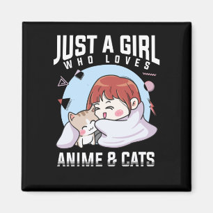 Íman Anime e Cats Otaku Japonês Anime Girl