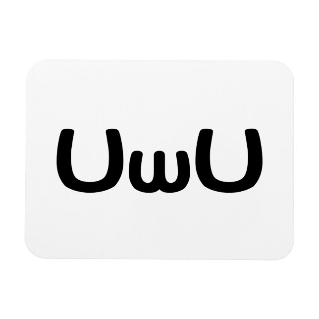 Íman Anime Feliz Da UwU Face Emoticon (Horizontal)