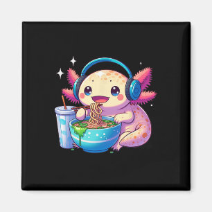 Íman Anime Kawaii Axolotl Comendo Ramen Noodles Tee