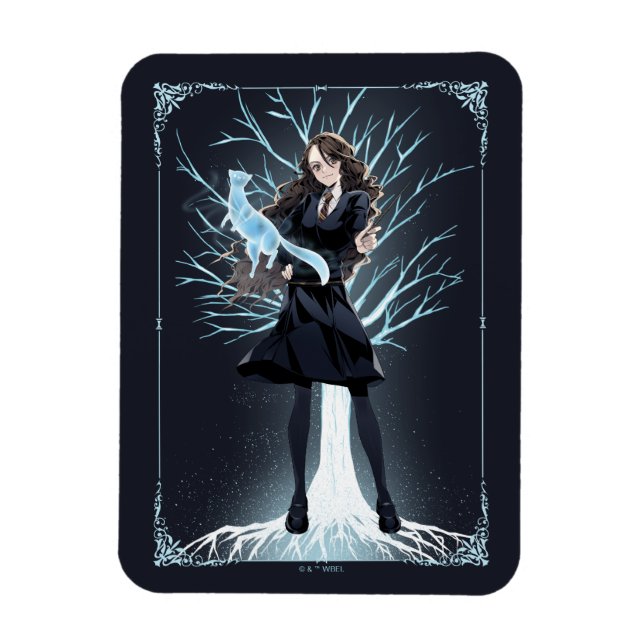 Íman Anime O Patrono da Lontra de Hermione Granger (Vertical)
