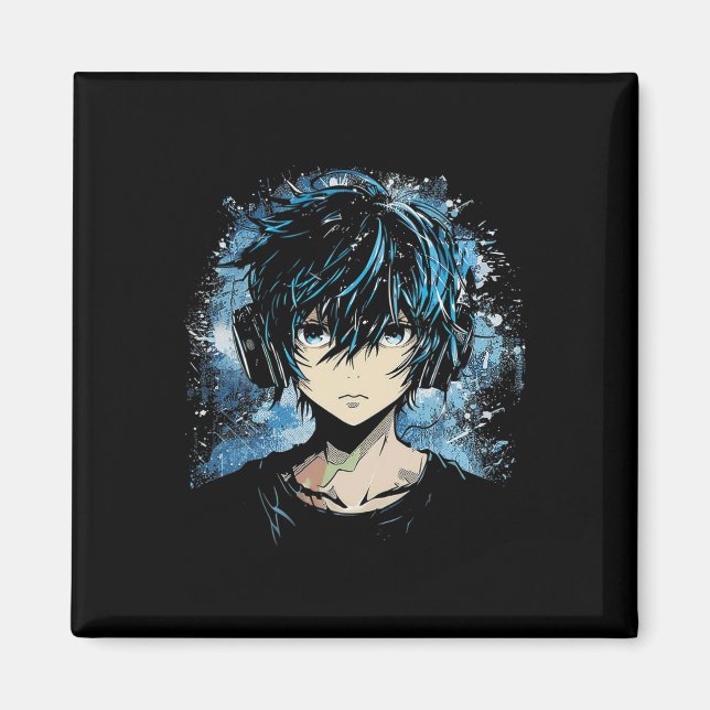 Íman Anime Trabalho de arte do Fone de Ouvido do Anime  (Frente)