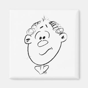 Íman Animi de Desenho da Cara dos Homens