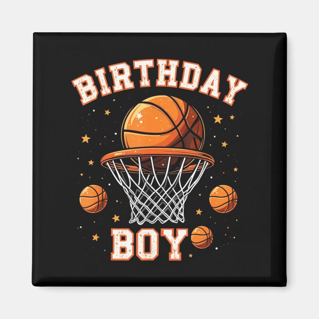 Íman Aniversariante Basquete Aniversário (Frente)