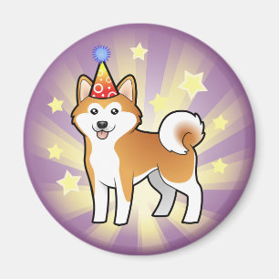 Íman Aniversário Akita Inu/Shiba Inu