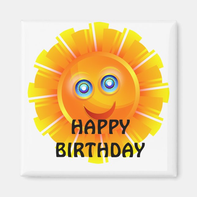 Íman ANIVERSÁRIO: Aniversário Sunshine (Frente)