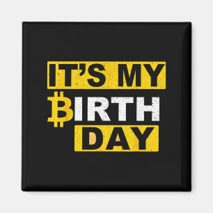 Íman Aniversário Btc Cripto Aniversário Bitcoin B-Day H