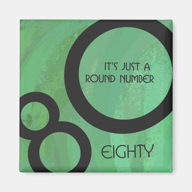 Íman Aniversário da 80 da Década Verde (Frente)