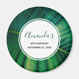 Íman Aniversário da Floresta Tropical Verde Folha