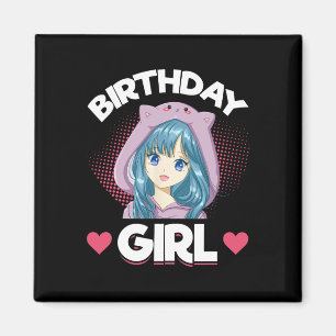 Íman Aniversário da Menina de Aniversário do Anime Mang
