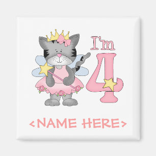 Íman Aniversário da princesa Gatinho 4o