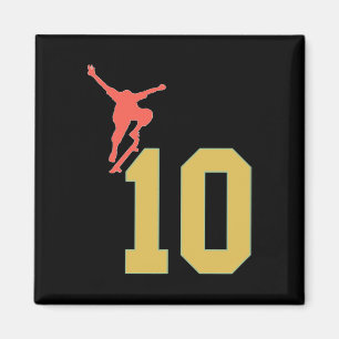 Íman Aniversário de 10 anos Amantes de Skate Skater 10