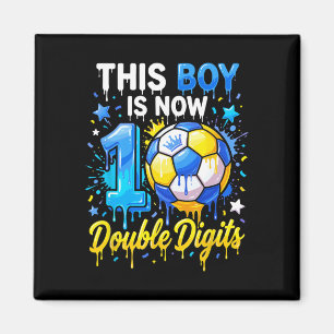Íman Aniversário de 10 anos de futebol Este menino agor