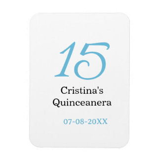 Íman aniversário de 15 anos da quinceanera azul preto l