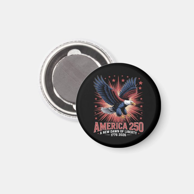 Íman Aniversário de 250 anos da América (Front/Back)