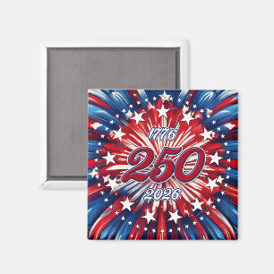 Íman Aniversário de 250 anos da América 1776-2026 Fogos