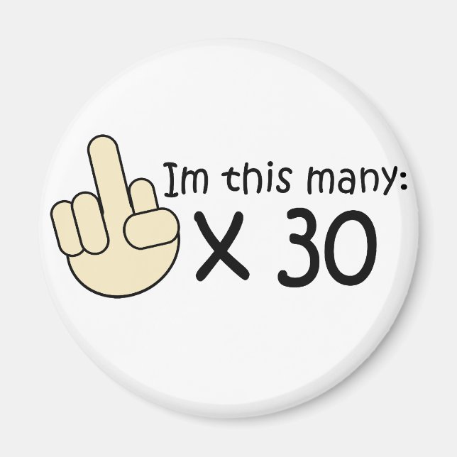 Íman Aniversário de 30 anos (Frente)