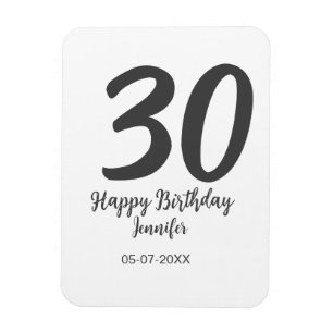 Íman aniversário de 30 anos adicionar nome data ano ano