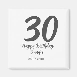 Íman aniversário de 30 anos adicionar nome data ano ano