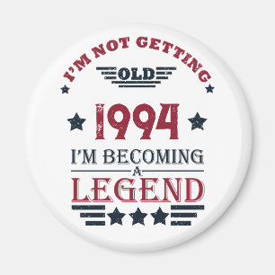 Íman Aniversário de 30 anos personalizado vintage dá ve