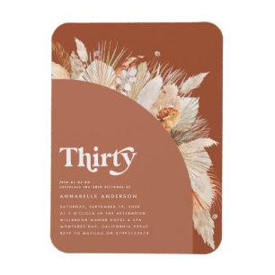 Íman Aniversário de 30 anos terracotta dos pampas moder